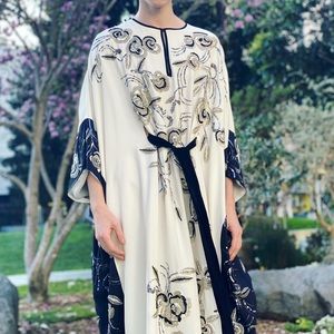 Marchesa Beaded Crepe Silk Georgette Gown